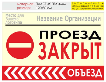 Информационный щит "объезд слева" (пластик, 120х90 см) t12 - Охрана труда на строительных площадках - Информационные щиты - Магазин охраны труда Протекторшоп